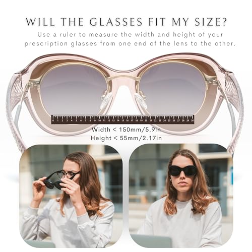 Amelia Fit Over Polarized Sunglasses For Women Gray