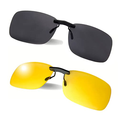 Clip on Polarized Night Vision 2pc gray-yellow