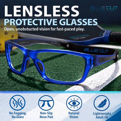 BRUNO Lensless Pickleball Glasses (Navy-Black)