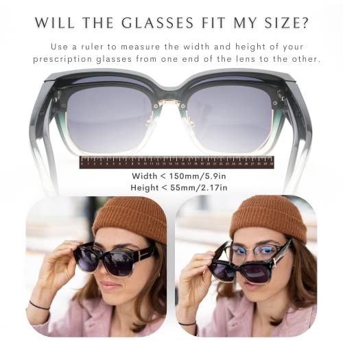 Mia Fit Over Polarized Sunglasses For Women Green