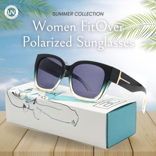 Mia Fit Over Polarized Sunglasses For Women Green