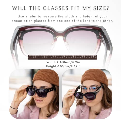 Mia Fit Over Polarized Sunglasses For Women Light Purple