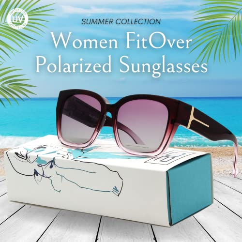 Mia Fit Over Polarized Sunglasses For Women Light Purple