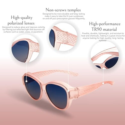 Amelia Fit Over Polarized Sunglasses For Women Pink