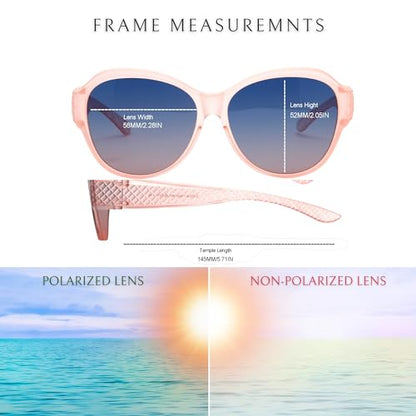 Amelia Fit Over Polarized Sunglasses For Women Pink