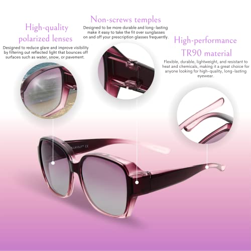 Leny Fit Over Polarized Sunglasses For Women Purple