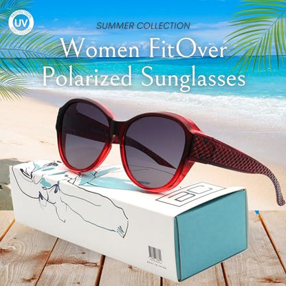 Amelia Fit Over Polarized Sunglasses For Women Red