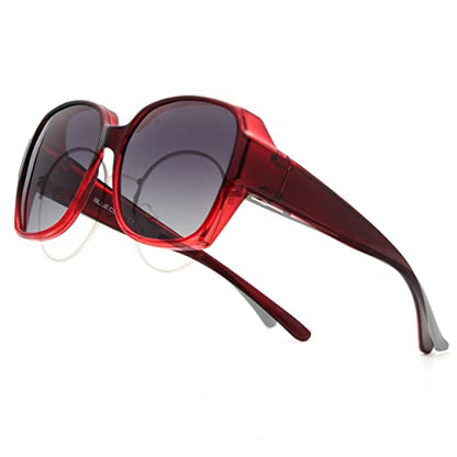 Leny Fit Over Polarized Sunglasses For Women Red