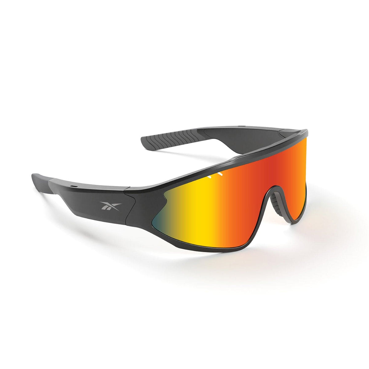 Reebok Voltage LCD010-10 — red mirror polarized lenses, three-quarter view